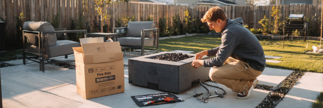 Propane Fire Pit Setup